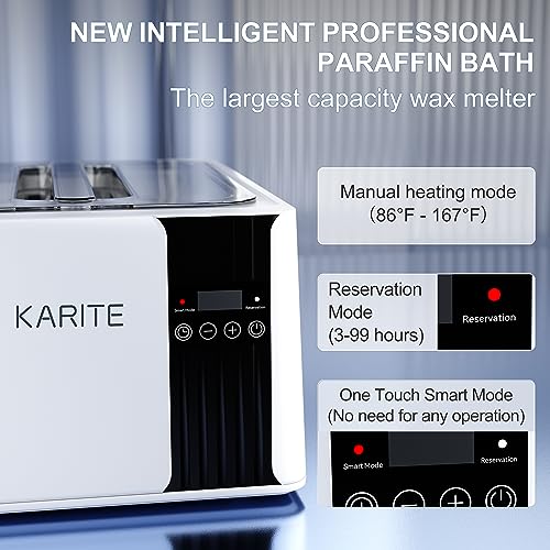 Karite 9000ml Paraffin Wax Machine Bath Kit for Hands & Feet with 16 Refills