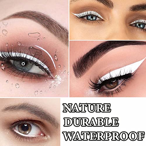 White Eyeliner Pencils Set 12 PCS Waterproof Long Lasting