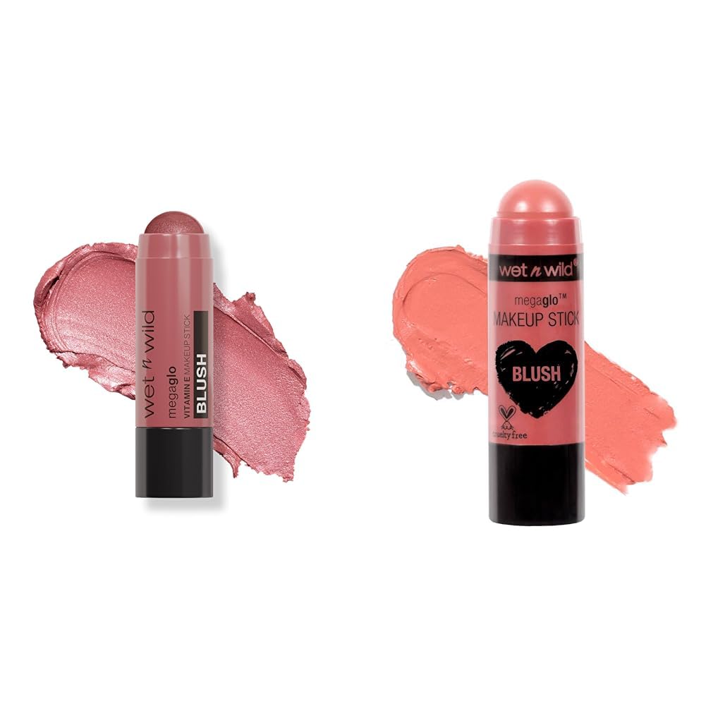 wet n wild Makeup Stick Bundle - Current Jam & Pink Floral Majority, Buildable Color for Eyes, Cheeks & Lips