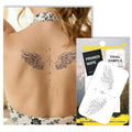 InkDance Angel Wings Temporary Tattoo | 1-2 Week Waterproof