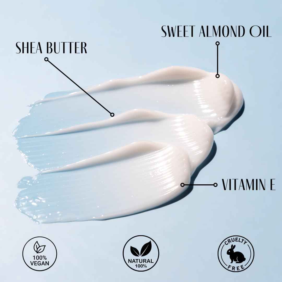 Hypegiene Shea Butter Lotion - Thick Textured, Hydrating Daily Moisturizer with Aloe, Shea Butter & Vitamin E - Non-Greasy Organic Body Lotion - Vegan, Paraben-Free - For Dry & Sensitive Skin (6oz)