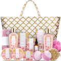 Spa Luxetique Spa Baskets for Women Gift, Womens Spa Gift Baskets, 15pcs Rose Spa Sets, Spa Kit Includes Body Oil, Bubble Bath, Bath Sets for Women, Mothers Day Gifts