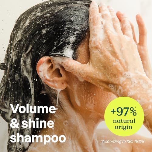 Bundle of ATTITUDE Hair Shampoo and Conditioner, Plant- and Mineral-Based Ingredients, Vegan and Cruelty-free Beauty and Personal Care Products, Volumizing, Soy Protein and Cranberries, 32 Fl Oz