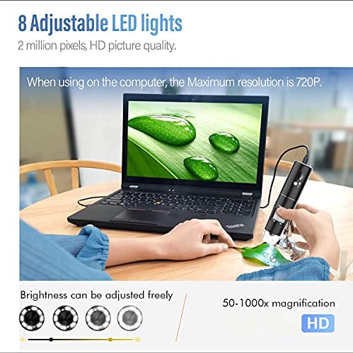 Skybasic 50X-1000X WiFi Digital Microscope with USB & HD Camera