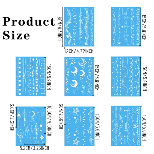 Glow in the Dark Temporary Tattoos | 10 Sheet Luminous Fake Tattoo Stickers
