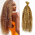 P27/613 Deep Wave Human Braiding Hair 22 Inch 2 Bundles
