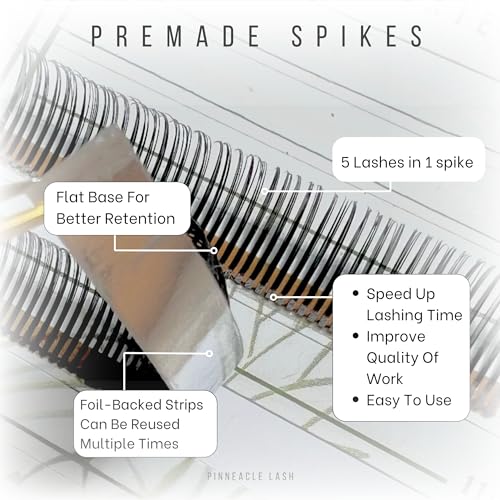Premade Spike Lash Fans - C Curl Wet Look Wispy Extensions