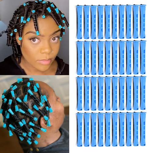 YOROSTAR 40pcs Blue Perm Rods Set for Natural Hair Curling