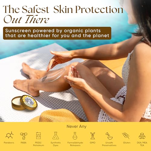 Eat My Face BEEF TALLOW Reef Safe Sunscreen SPF 30 ? Non Nano Zinc Oxide ? Water Resistant, Organic ? Moisturizing Sunblock for Face & Sensitive Skin ? 4oz Tin "If You Wouldn't Eat It, Don't Wear It!"