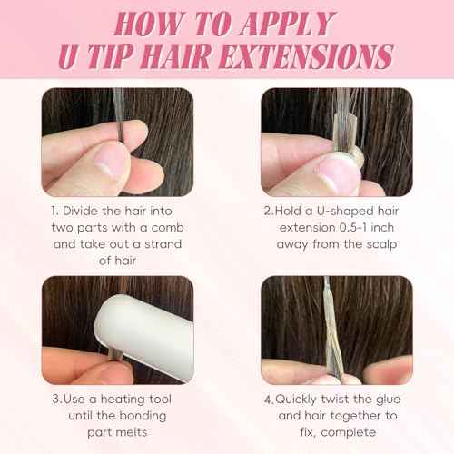 Hair U Tip Hair Extensions K Tip Human Hair Real Human Hair 100% Remy Hair #99J Burgundy 16inch 40G Ombre With Highlights Seamless U-Tip Real Human Hair Natural Look & Salon Quality