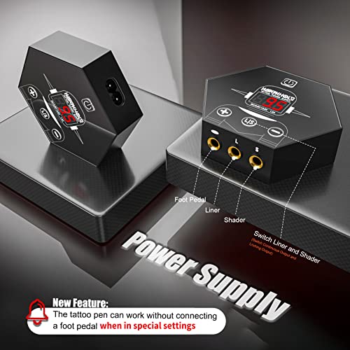 Wormhole Tattoo Gun Kit for Beginners - Rotary Pen & Power Supply
