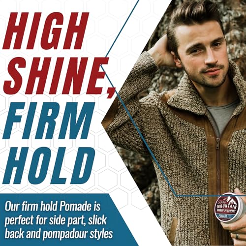 Rocky Mountain Barber Company Firm Hold Pomade for Men, 5oz