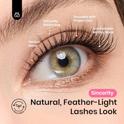 Beetles Lash Clusters Kit Natural Eyelash Clusters Kit 70pcs Individual Lash Extension Kit 10-14mm False Eyelash Extension Kit Lash Clear Adhesive, Brush and Tweezers DIY Lash Kit Sincerity KNS001
