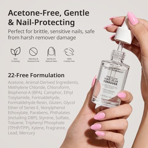 BTARTBOX Acetone-Free Press On Nail Glue Remover Serum - Gentle 30ml