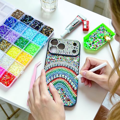 Velmoritha 33,000 Pcs Rhinestone Bedazzling Kit with Tools