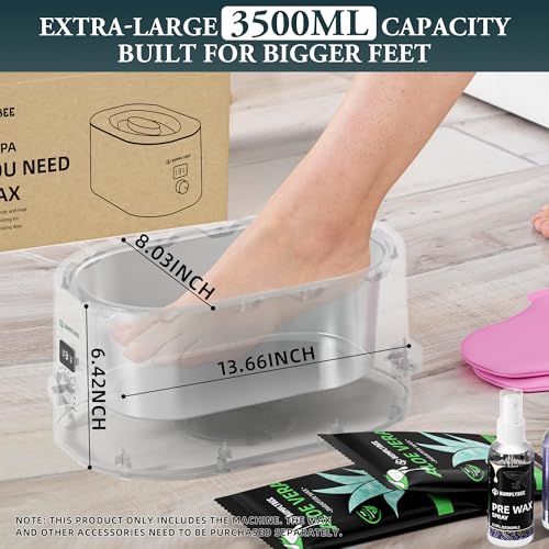 BUMPLYBEE Paraffin Wax Machine for Hands & Feet - 3500ml Digital Wax Bath