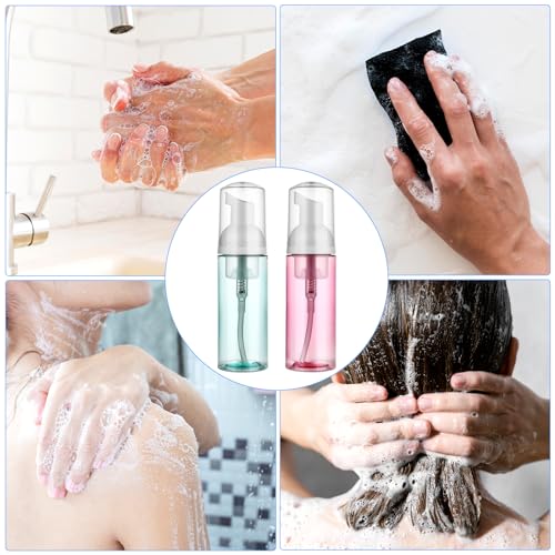 2-Pack Foam Pump Bottles 60ml Travel Size Soap Dispenser