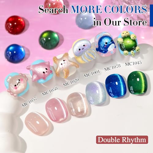 Double Rhythm Cat Eye Gel Polish 15ml with Magnetic Tool
