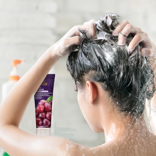 Desert Essence, Italian Red Grape Shampoo, 8.0 fl. Oz. - Gluten Free - Vegan - Cruelty Free - Moisturizing Shampoo - UV Protection - Color Treated Hair