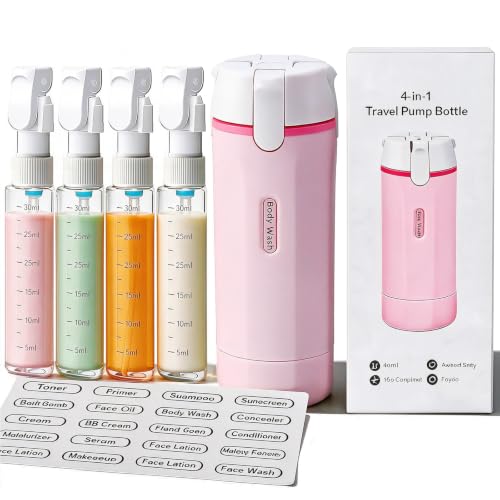 4-in-1 Travel Bottle Set - 30ML Leakproof Toiletry Dispenser