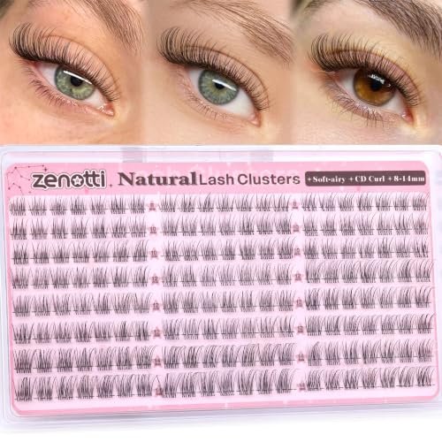 Wispy Eyelash Clusters 8-14mm Natural Short Fake Lashes 168 Pack by Zenotti