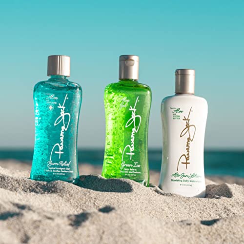 Panama Jack Green Ice Gel - Aloe Vera After Sun Formula Contains No Alcohol, Helps Preserve Tan, Relieves & Moisturizes Dry Skin & Sunburn, 8 FL OZ (Pack of 6)