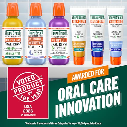 TheraBreath Healthy Gums Toothpaste - Clean Mint, 4 oz, 2-Pack - Gum & Cavity Protection