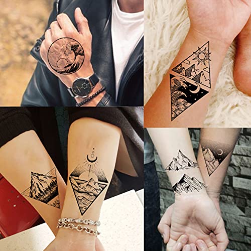 GOROMON 52 Sheets Temporary Tattoos for Men Women Kids