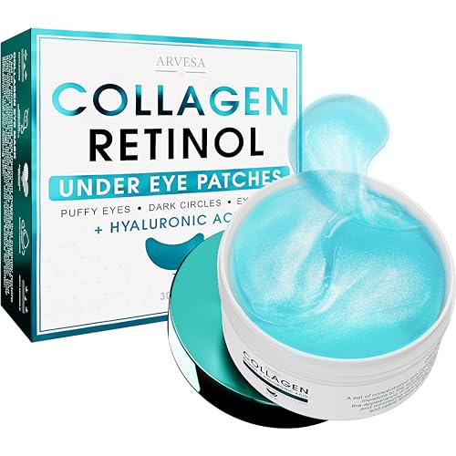 Retinol Collagen Under Eye Patches - 60 Gel Pads for Dark Circles