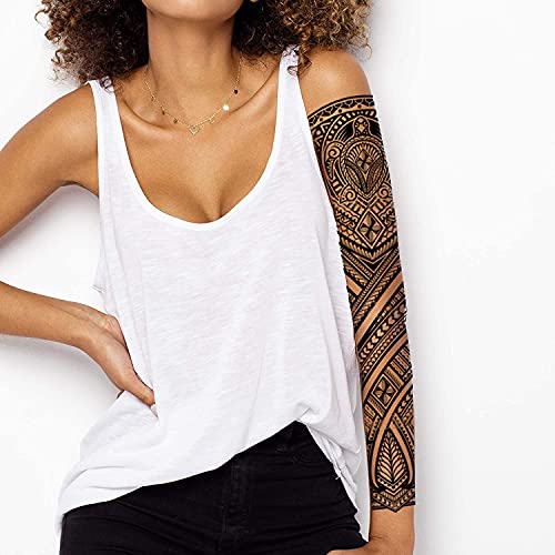 2x Tribal Turtle Temporary Tattoos | Polynesian Maori Design
