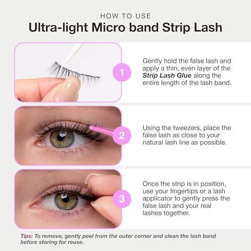 Curacoro Feathered Wispy False Eyelashes 6-14mm (5 Pairs)