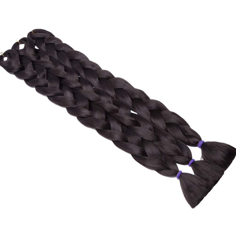 41 Inch Super Long Jumbo Braids Hair Extensions High Temperature Synthetic Hair for Black Women African Box Braiding Hairstyle Senegal Twist 165g/pack Dark Brown