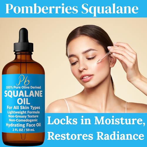 Squalane Oil ? 100% Plant-Derived, Lightweight & Fast-Absorbing, Squalane Oil for Face, Anti-Aging, Dry Skin, Hair & Body | Non-Greasy, Non-Comedogenic Moisturizer | 2 fl oz