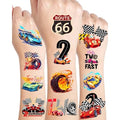 216 Pcs Two Fast Temporary Tattoos for Race Car Theme Party Decorations - 2 Fast 2 Curious Style Party Tattoos Stickers, Racing Enthusiast Temporary Tattoos for Theme Birthdays