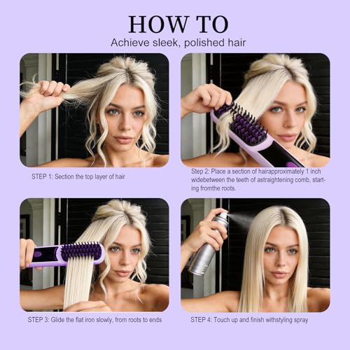 KNISUZ Go Brush Pro Mini Hair Straightener for Short Hair