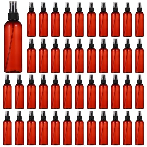 OMISTAR 48 PCS Abmer Plastic Spray Bottles, 4 oz Portable Travel Bottle, 120 ml Fine Mist Sprayers, Refillable Empty Plastic Containers for Perfumes Cosmetics Cleaning Solutions