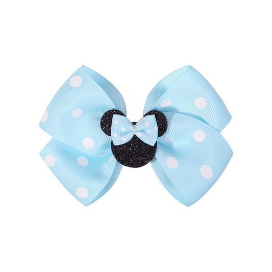 Lovefairy Cute Mouse Ears Hair Clip Cartoon Boknot Hair Clip (Blue)