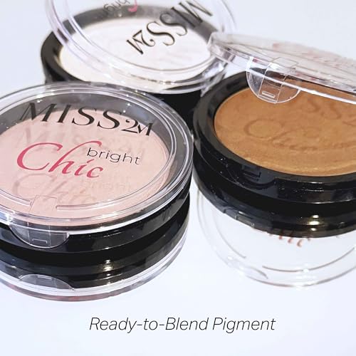 Chic Bright Powder Highlighter, 0.33 Oz - Micro-Metallic Shimmer