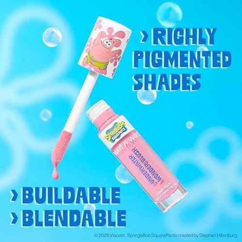 wet n wild SpongeBob Underwater Wonder Liquid Blush, Buildable Shimmery Gel Formula with Seamless Blend & Matte Finish ? Rock Star