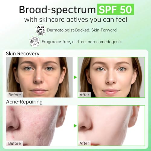 Tinted Sunscreen for Face & Body ? Madagascar Centella SPF 50+, Mineral with Tinted Moisturizer, Hyaluronic Acid & Niacinamide, Lightweight Korean Skin Care Sunblock, 50ml