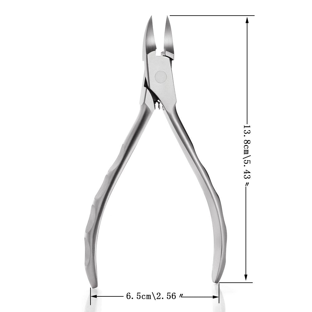 Toenail Clippers, BEZOX Nail Clippers for Thick or Ingrown Toenails - Stainless Steel Long Handle Toenail Cutters