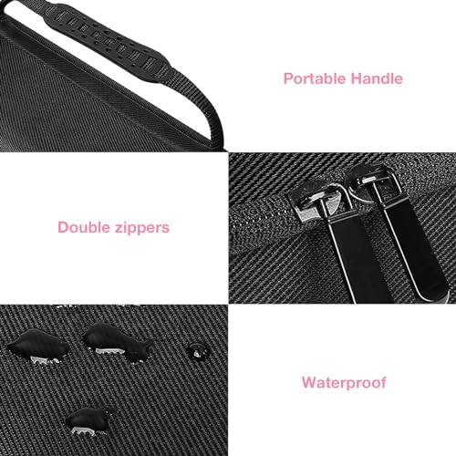 MOSISO Hard Travel Case Storage Bag Compatible with Revlon One-Step Hair Dryer Brush 1.0 & Plus 2.0, EVA Carrying Case Cover Protective Hard Shell Sleeve with Hot Air Brush Pouch, Black