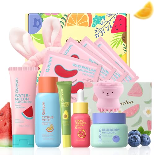 QUIYUM Anti-Aging Skincare Set - 6-Piece Peptide & Vitamin C Kit