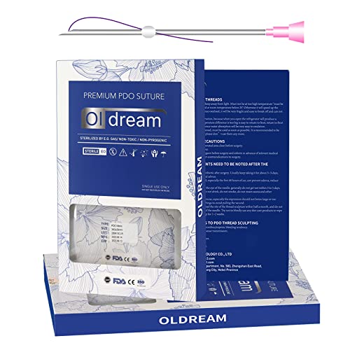 Oldream Pdo Threads Mono 29G60mm, Pdo Threads for Face Lift, Pdo Smooth Threads, Thread Pdo, Thread Face Lift 20Pcs