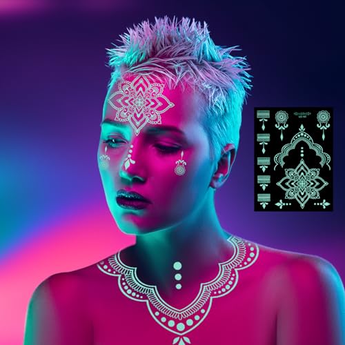 Glow in the Dark Temporary Tattoos - 10 Sheets