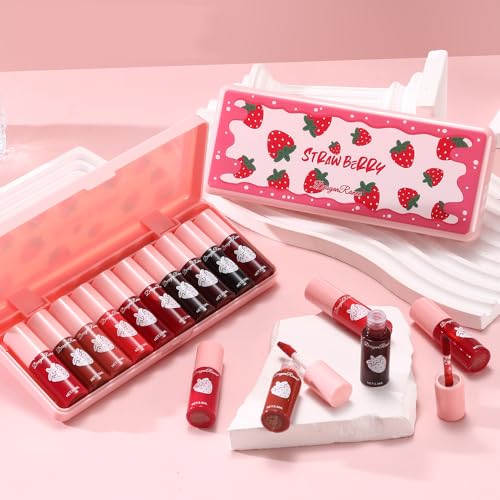 10-Color Hydrating Lip Tint & Cheek Stain Set