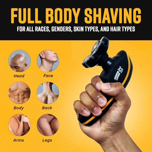 Replacement Shaver Head, Universal Rotary Wet & Dry 5-Blade Head for Coarse Hair, Skull, Face, Body, Arms, Legs, Back, Chest, 1 Unit, The Cut Buddy (Pack of 2)