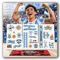 Argentina Flag Temporary Tattoos for 2026 Soccer Fans