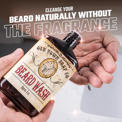Old Town Soap Co. Beard Wash - Cleansing and Styling Beard Face Wash For Men (8oz)