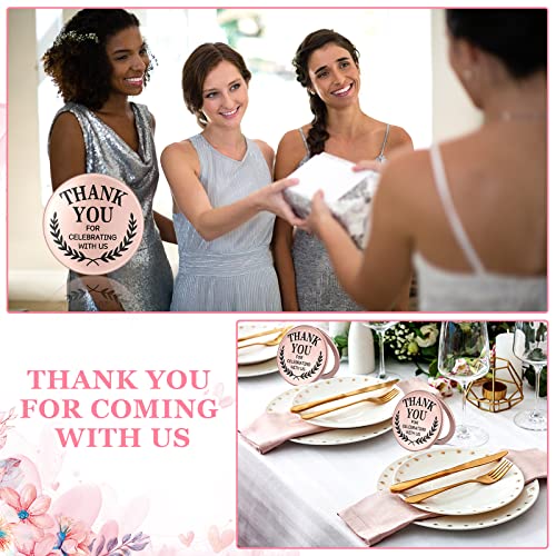 Tatuo 24 Set Thank You for Celebrating with Us Compact Mirror Bulk for Women Appreciation Gifts Bridal Shower Favors for Guests Valentine Galentine's Day Bachelorette Wedding Party Souvenir